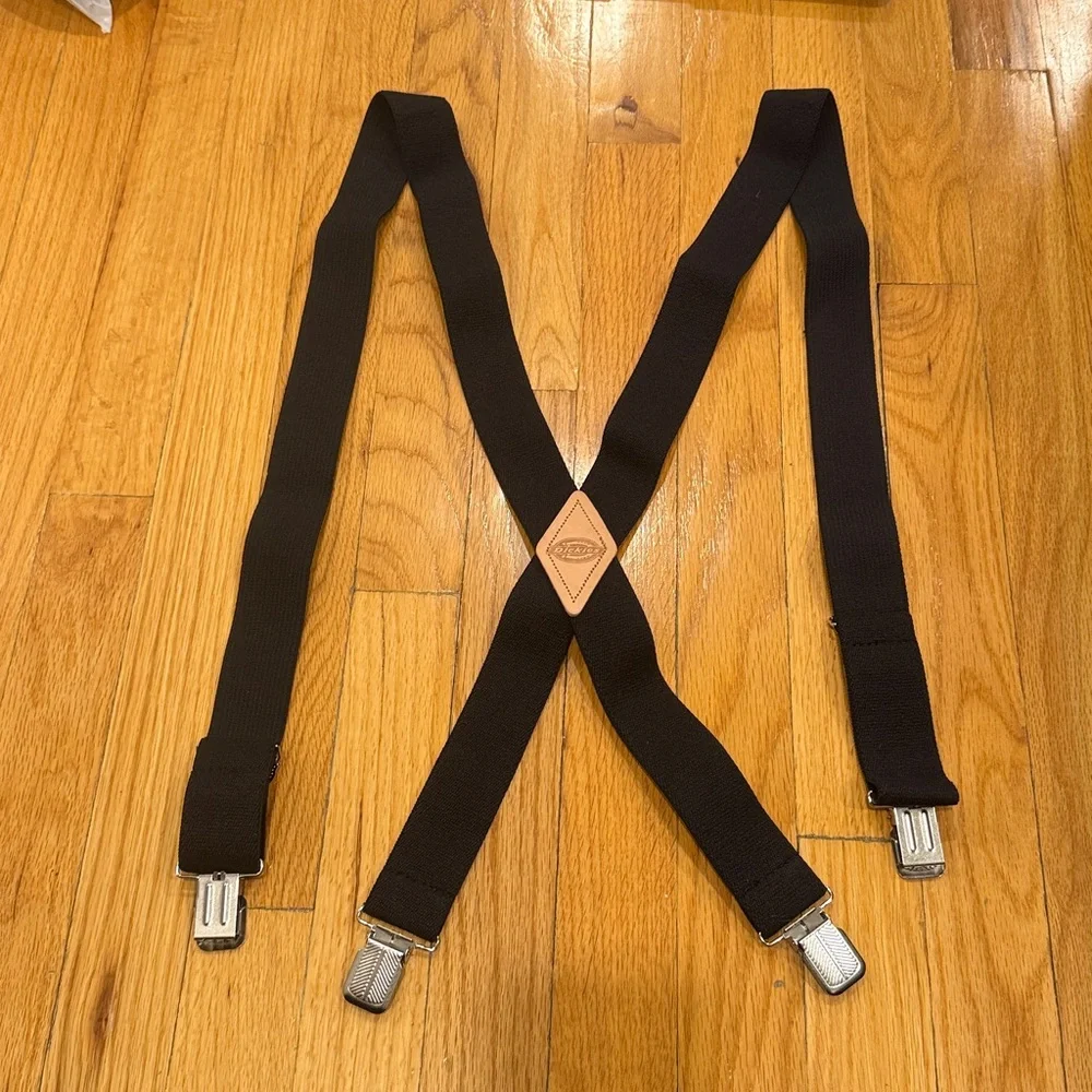 Dickies Men’s Black Suspenders Size OS